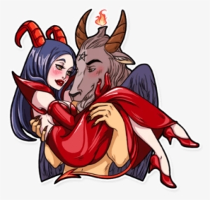 Satanic Demonic Демонический - Miss Devil Telegram Sticker