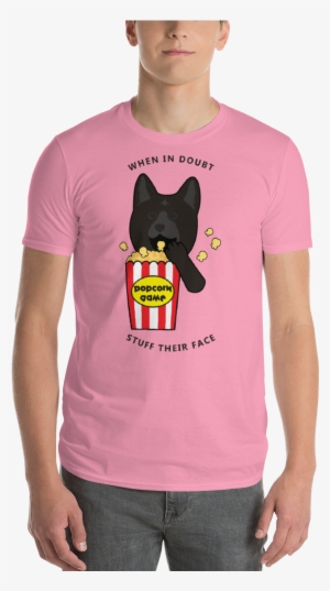 Dark Akita Popcorn Hashtagtshblack Mockup Front Mens