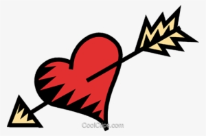 Corazón Con Una Flecha A Través De Ella Libres De Derechos