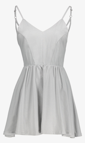 Strappy Grey Skater Dress