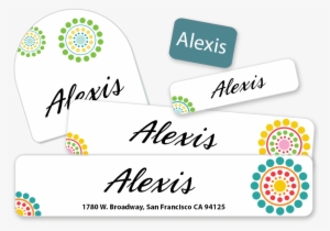 Modern Circle Dots Camp Labels - Circle