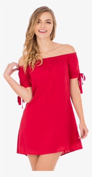Vestido Sin Hombros Moño - Cervene Saty