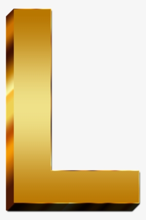 Letra L Png - Gold Letter L Png