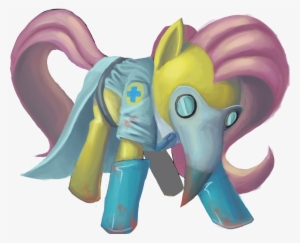 Blu-red, Fluttermedic, Fluttershy, Medic, Plague Doctor, - Red