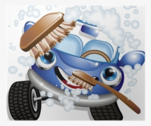 Auto Lavaggio Cartoon Car Wash Vector Poster • Pixers® - Noir's Mobile Detailing