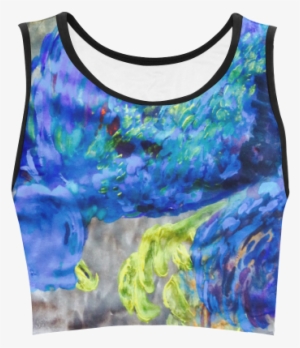 Blue Phoenix Sleeping Women's Crop Top - Woman