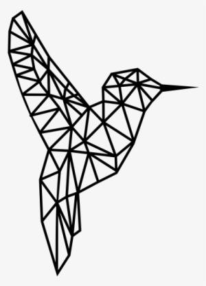 Vinilo Decorativo Colibrí Geométrico - Animal Creative Abstract Paintings