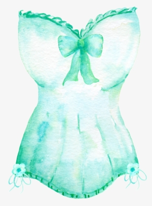 Aqua Vestido Cartoon Png Transparente - Dress