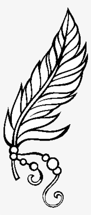 Dibujo De Pluma Apache Para Colorear - Pena De Indio Desenho