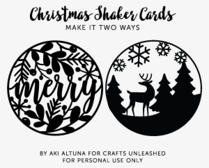 Diy Holiday Themed Shaker Cards - Illustration
