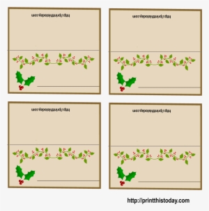 Table Card Christmas Templates - Free Printable Stationary