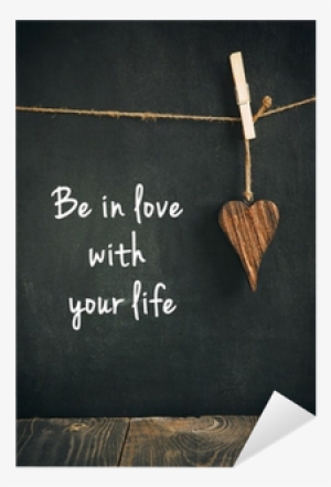 Wooden Heart On Blackboard With Text - 刮別人鬍子前.先刮自己