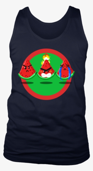 Funny Cartoon Fruit Feeling Mood Angry Watermelon Face - Office Party Planning Committee Shirt