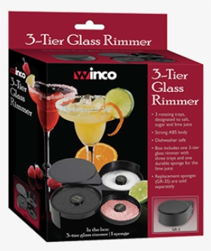 Winco Margarita Glass Rimmer 3 Tier - Bakery Supply