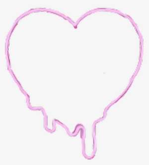 Heart Pink Glow Love Slime Drip Purplefreetoedit - Glow Heart Png