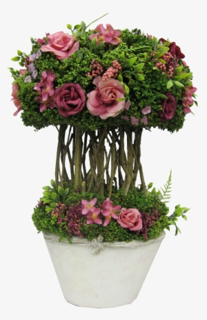 Flower Express Roses With Gyps On Lace Planter Table - Bouquet