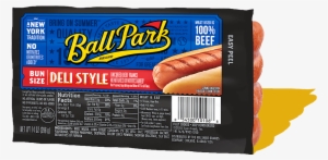 Ball Park Bun Size Deli Style Beef Hot Dogs - Ball Park Deli Style Beef Franks