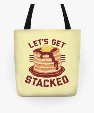 Let's Get Stacked Tote - Let's Get Stacked Tote Bag: Funny Tote Bag From Lookhuman.