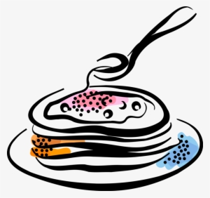 Vector Illustration Of Stack Of Breakfast Pancakes - Pancake