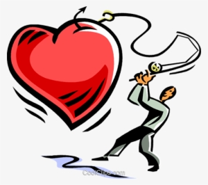 Man With A Fishing Pole Catching A Heart Royalty Free - Pescadores De Homens Png