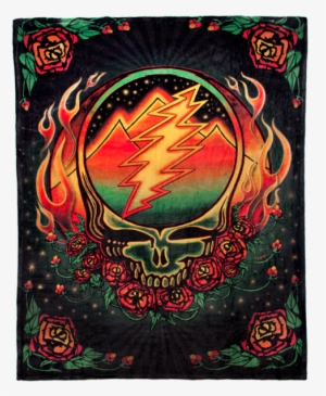 Fleece Blanket With A Grateful Dead Steal Your Face - Steal Your Face