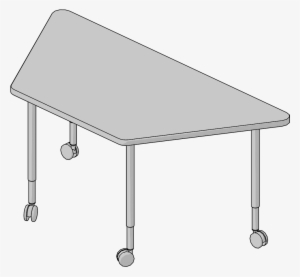 Table-trapezoid 30x62,pin Height Adj - Coffee Table