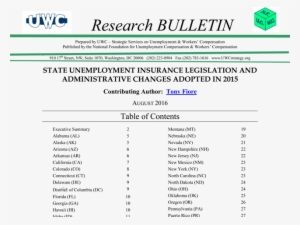 2016 Ui Legislative Wrap Up Research Bulletin - Research