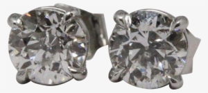 Diamond Platinum Stud Earrings