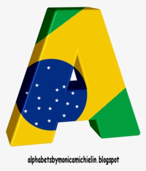 Alfabeto De Brasil Com Formas Geométricas Em Png - Alphabet