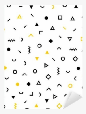 Vinilo Pixerstick Patrón Hipster Memphis Con Formas - Geometric Shape