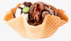 Sorvete Com Acompanhamentos - Ice Cream In Waffle Bowl
