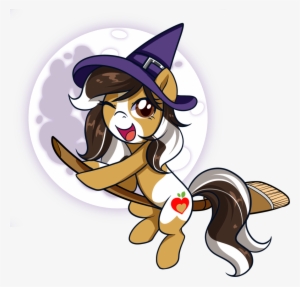 Xwhitedreamsx, Broom, Cute, Earth Pony, Female, Flying, - Cartoon