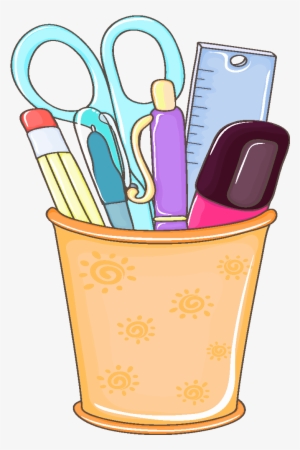 Útiles Escolares En El Titular De La Pluma Del Vector - Euclidean Vector