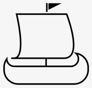 Viking Ship Silhouette Vector - Simple Viking Ship Drawing