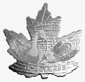 Pure Silver Coin Maple Leaf Silhouette - 2016 $10 Maple Leaf Silhouette Canada Geese Pure Silver