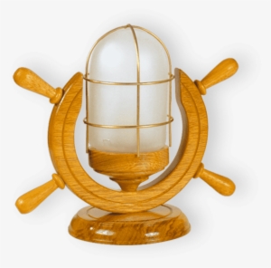 Velador De Timón De Barco En Madera Roble Unico - À La Carte Food