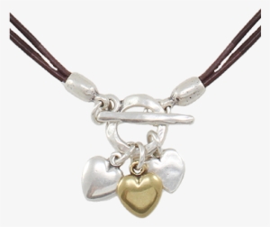 "my Little Hearts" Necklace - Danon Jewellery Brown Leather Small Hearts Necklace