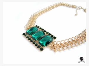 Emerald Gem Multilink Chain Necklace - Necklace