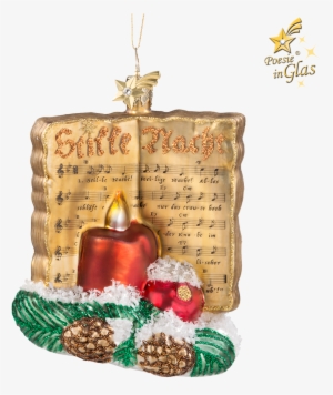 Music Sheet With Fir Branch, Special Edition "silent - Christmas Ornament