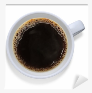 Top View Of A Cup Of Coffee, Isolate On White Wall - Tazza Vista Dall Alto