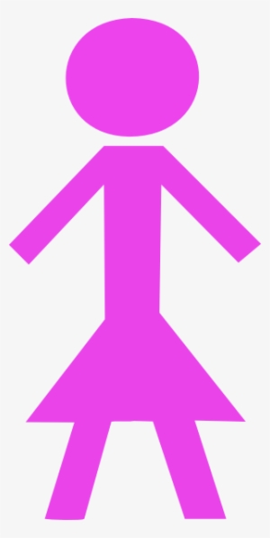 Light Purple Stick Woman Hi - Stick Figure Clip Art