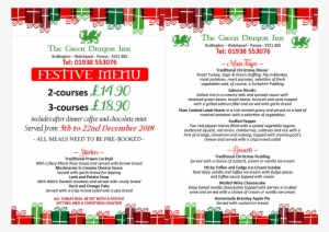 Christmas Menu - Christmas Day