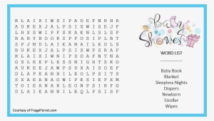 Baby Shower Word Search Boy Game Answers With Uk Maker - Word Search Printable City