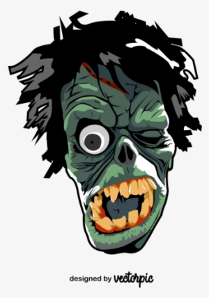 Head Zombie Monster Tshirt Design Free Vector - Design