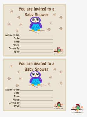 Cute Owl Boy Baby Shower Invitations - Greeting Card