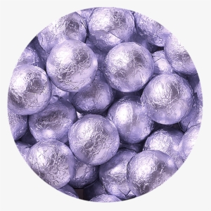 Lavender Foiled Solid Milk Chocolate Balls Bulk Bags - Lavender Foil Chocolate Balls