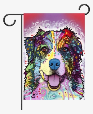 Australian Shepard Garden Flag - Dean Russo Border Collie
