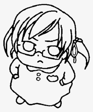 Menina Com Raiva Para Colorir