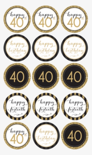 Happy 40th Birthday Cupcakes - Happy 25th Birthday Cake Topper