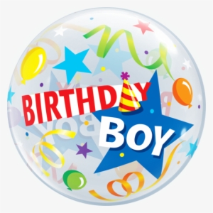 Birthday Boy Bubble Balloon 1pc - Happy Birthday Boy Balloons